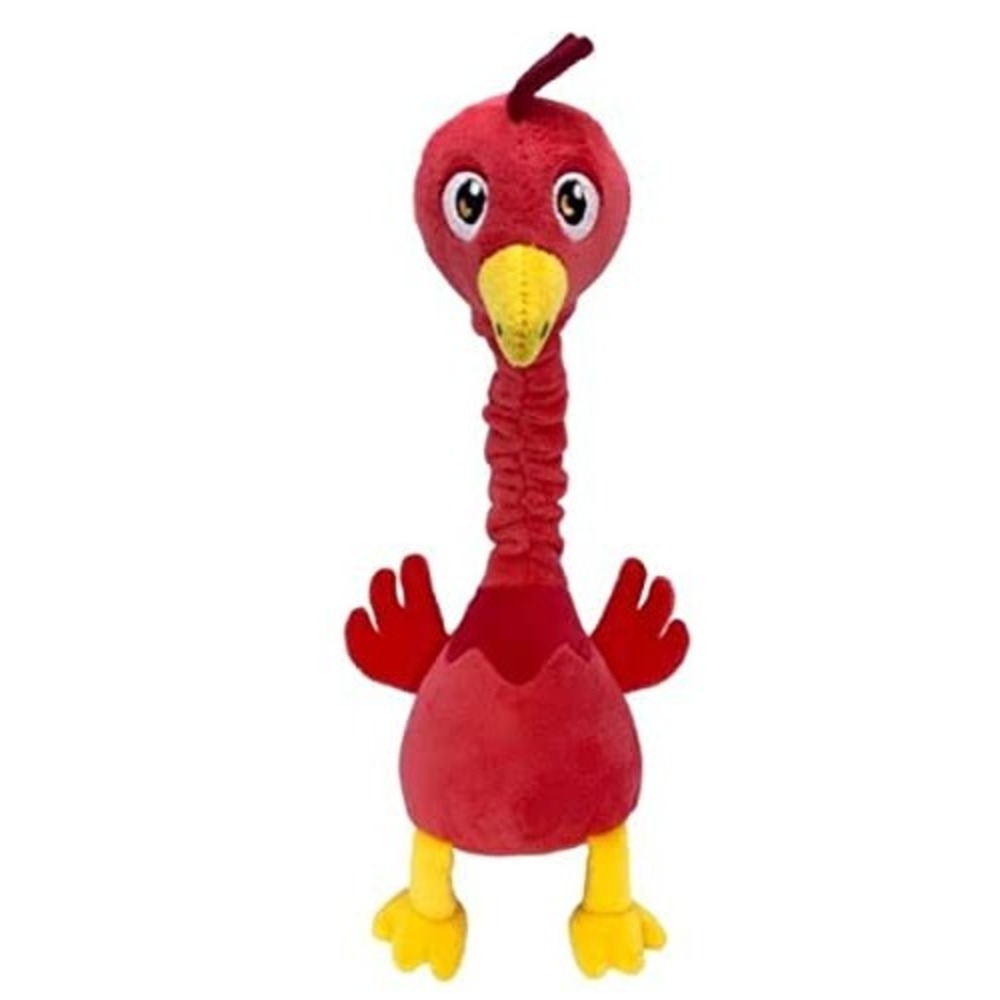 KONG Shakers Bobz Medium Squeaky Rooster Dog Toy Tough Flexible Cord